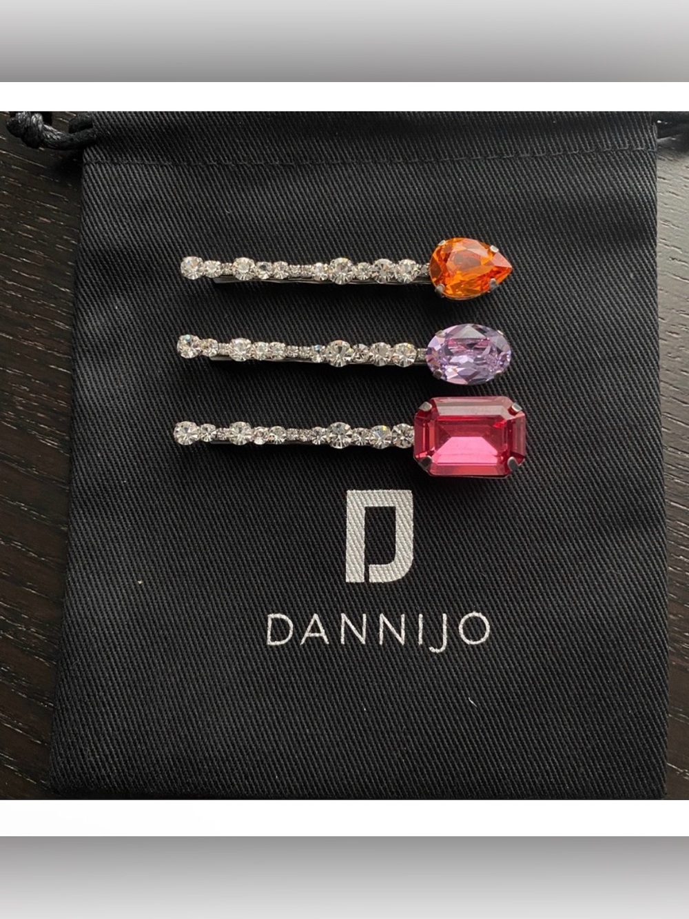 DANNIJO set of 3 Crystal hair pins
